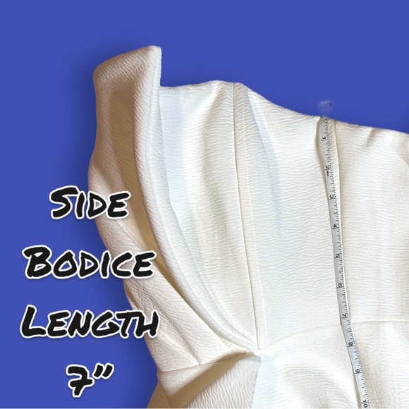 🎉HP!🎉NWT Vernacular Peplum Faux Wrap Style Knee Length Bustier Dress. Small - Picture 7 of 15